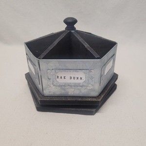 Rae Dunn galvanized small desktop spinner